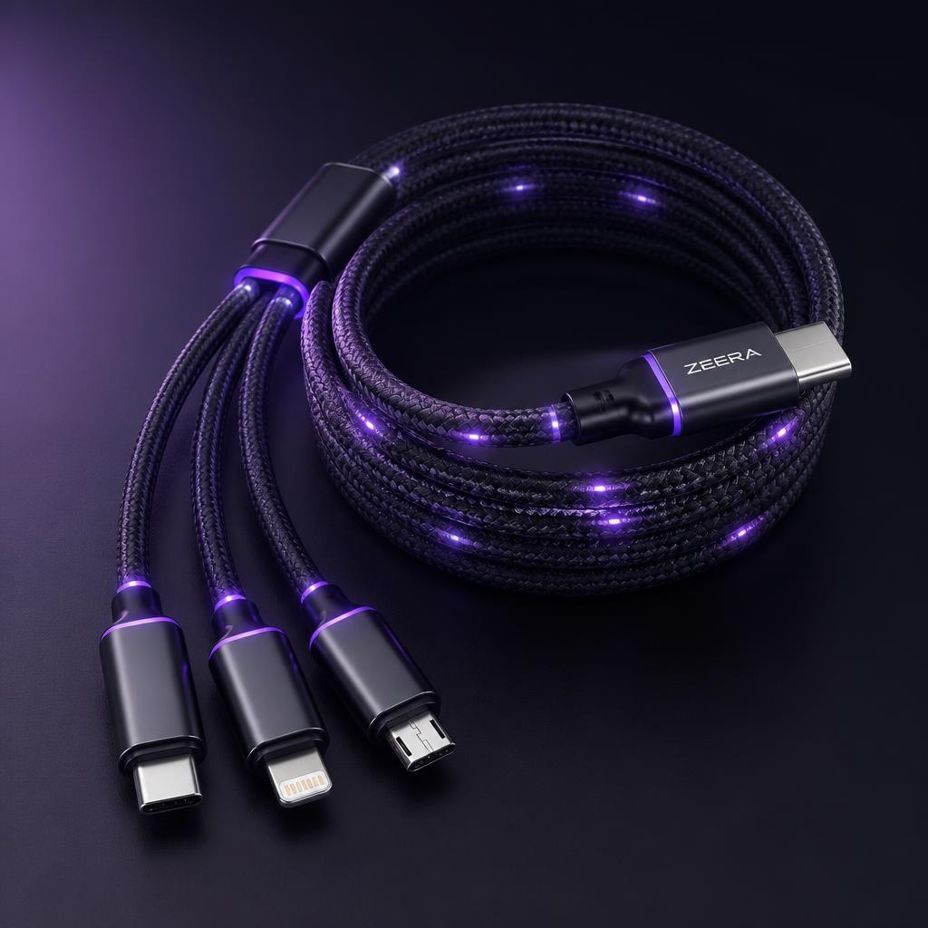 3-in-1 LED Charging Cable